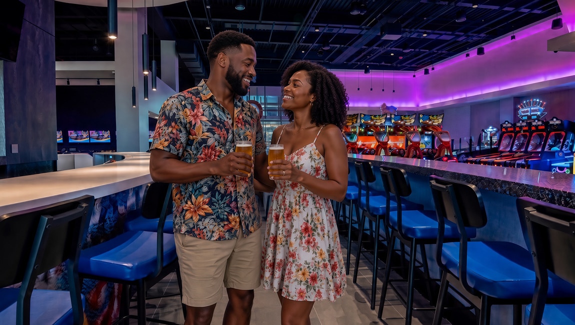 Couple at the bar