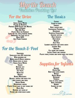 Myrtle Beach Vacation Packing List