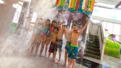 Kids at the waterpark at Crown Reef during a birthday party