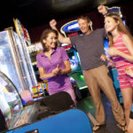 Family at the Level 6 arcade