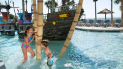 Kids playing at family friendly kids hotel waterpark