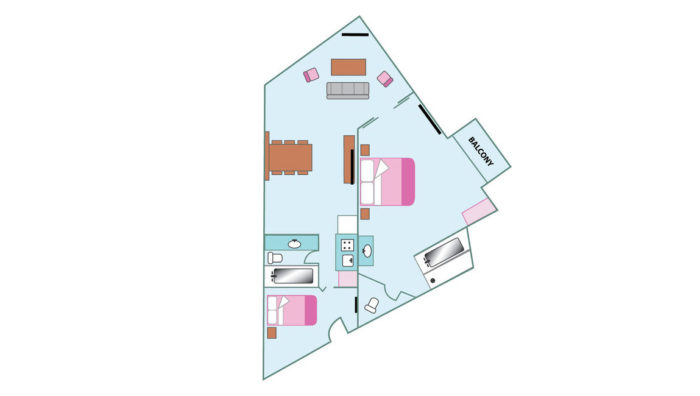 Room Diagram Miami Suite