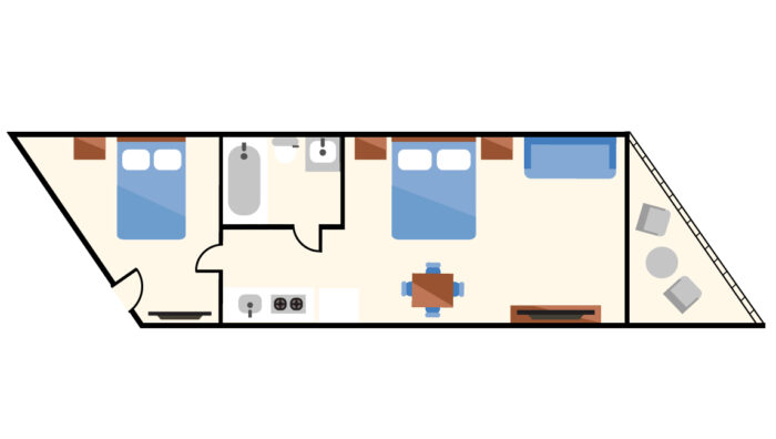 Angle Oceanfront Suite Layout